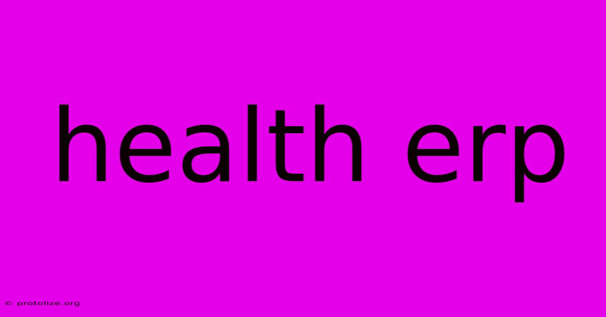 Health Erp