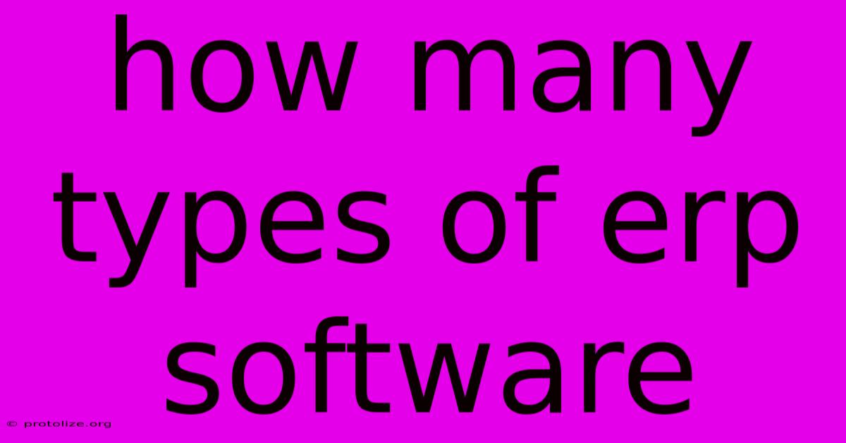How Many Types Of Erp Software How Many Types Of Erp Software