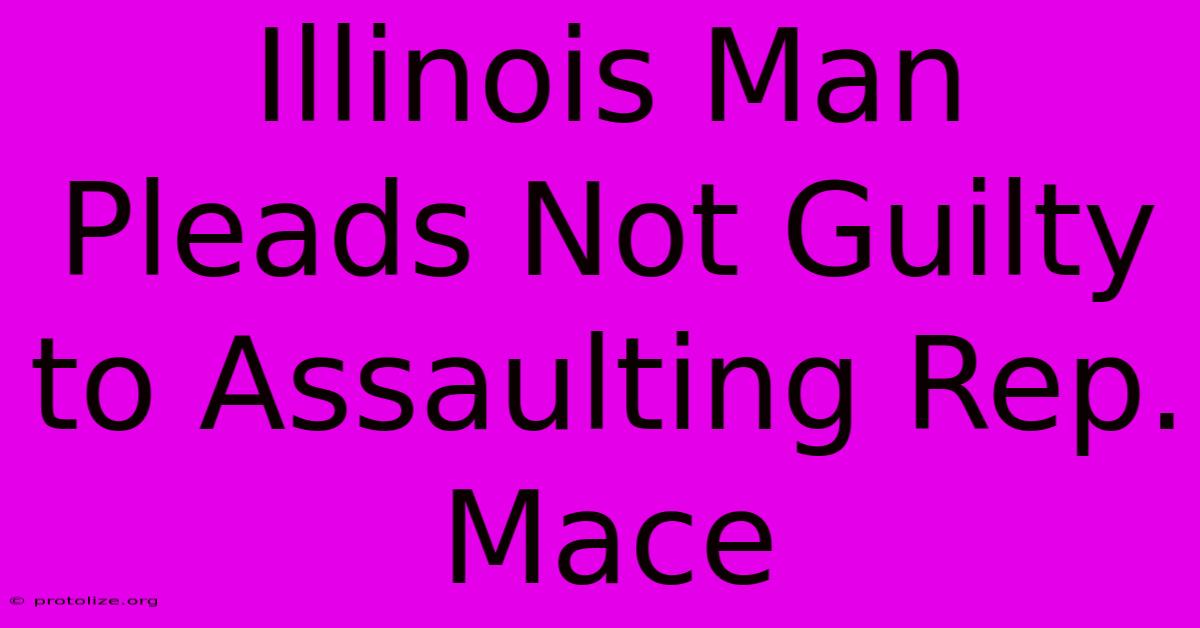 Illinois Man Pleads Not Guilty To Assaulting Rep. Mace Illinois Man Pleads Not Guilty To Assaulting Rep. Mace
