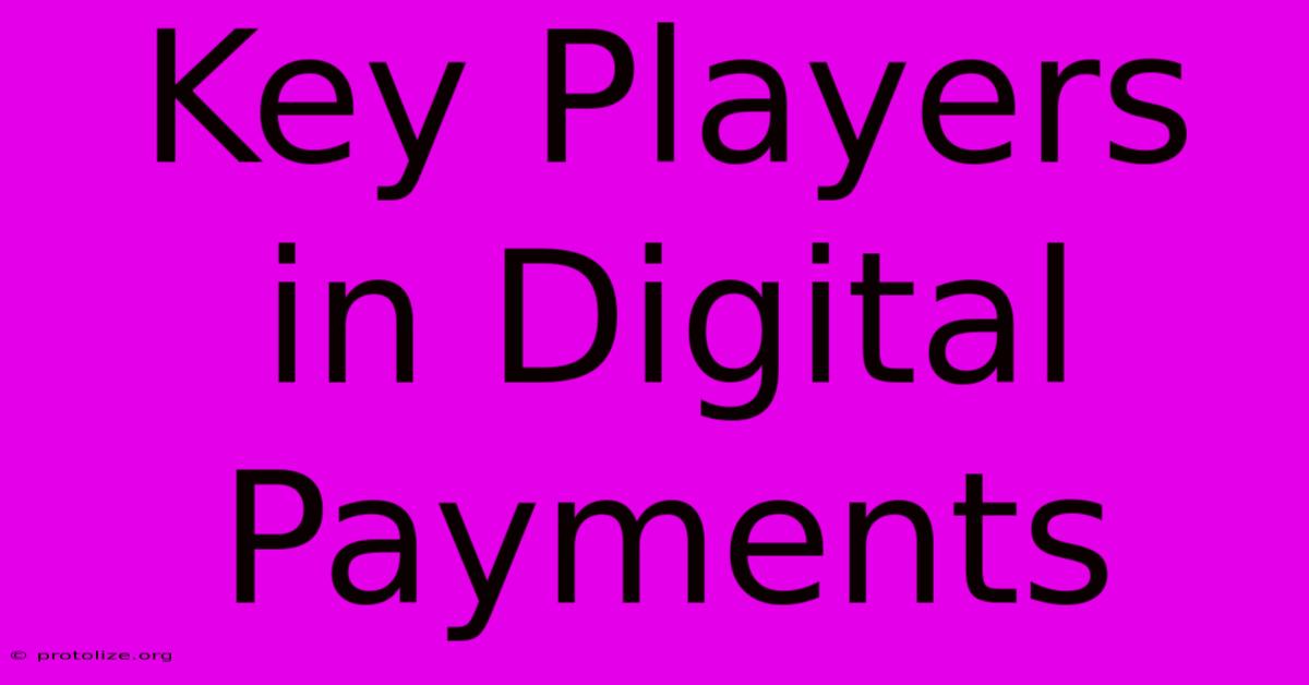 Key Players In Digital Payments