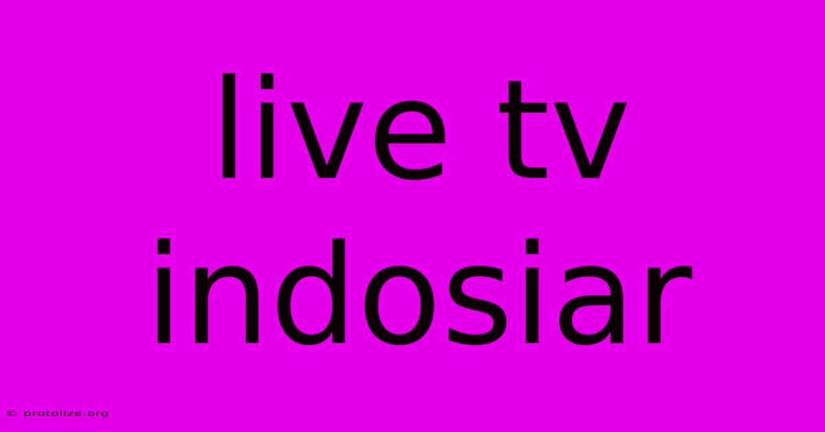 Live Tv Indosiar