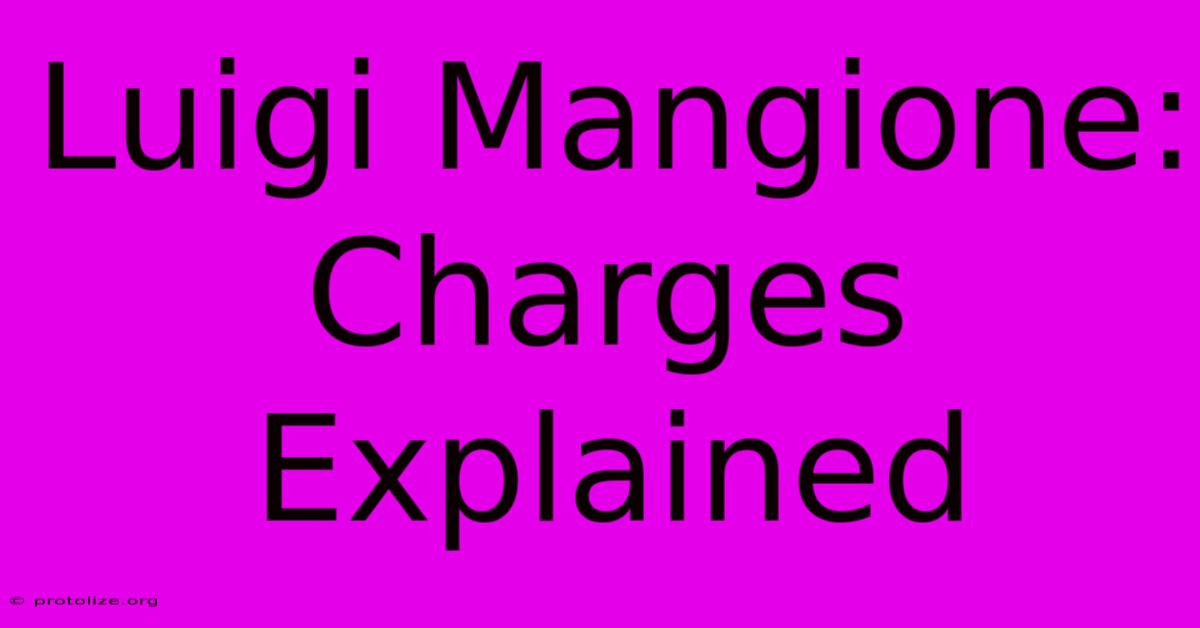 Luigi Mangione: Charges Explained