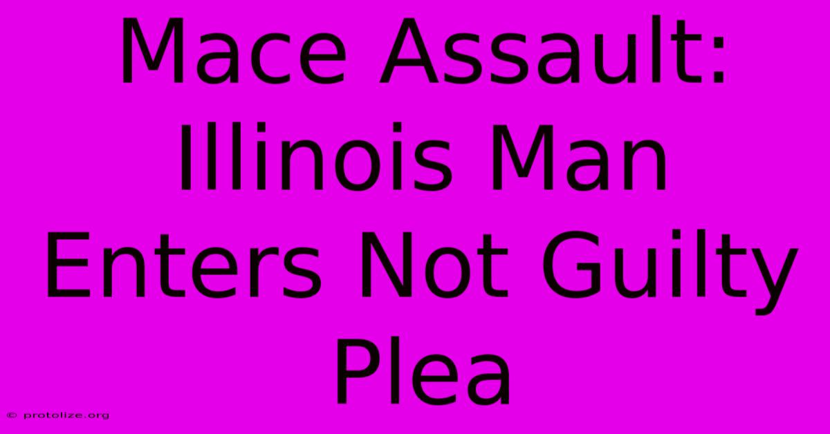Mace Assault: Illinois Man Enters Not Guilty Plea Mace Assault: Illinois Man Enters Not Guilty Plea
