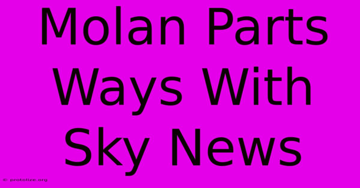Molan Parts Ways With Sky News Molan Parts Ways With Sky News