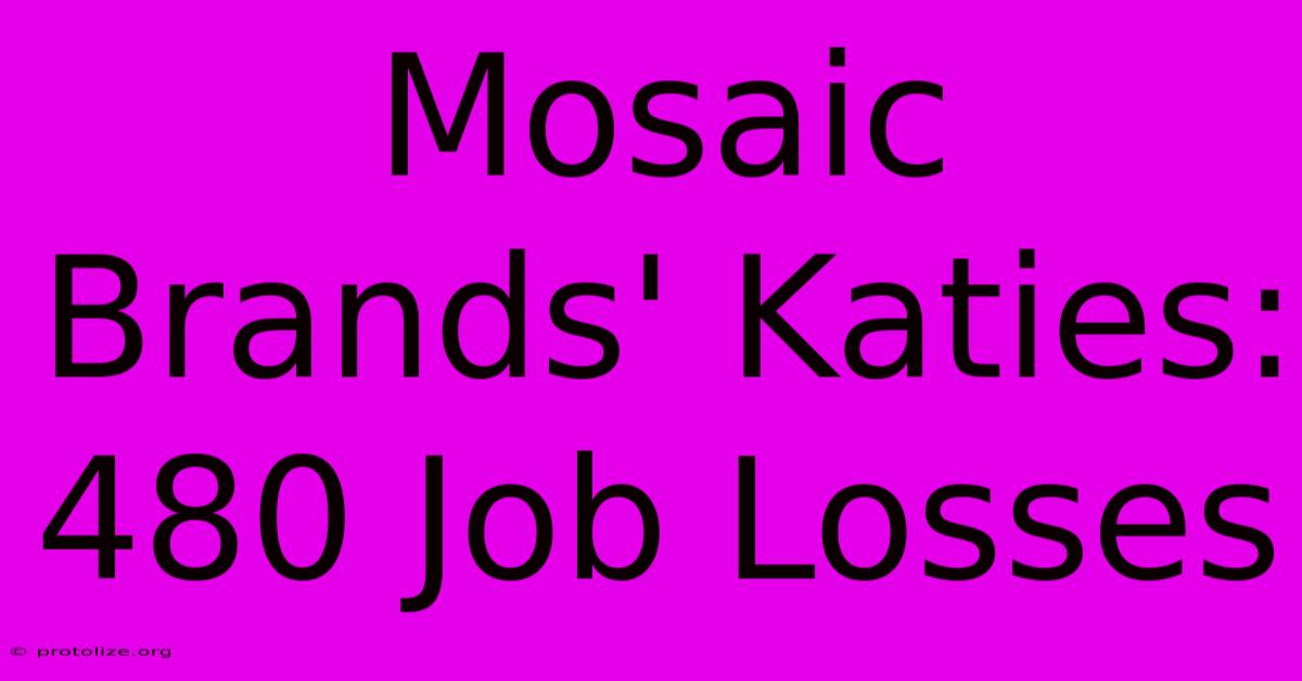 Mosaic Brands' Katies: 480 Job Losses