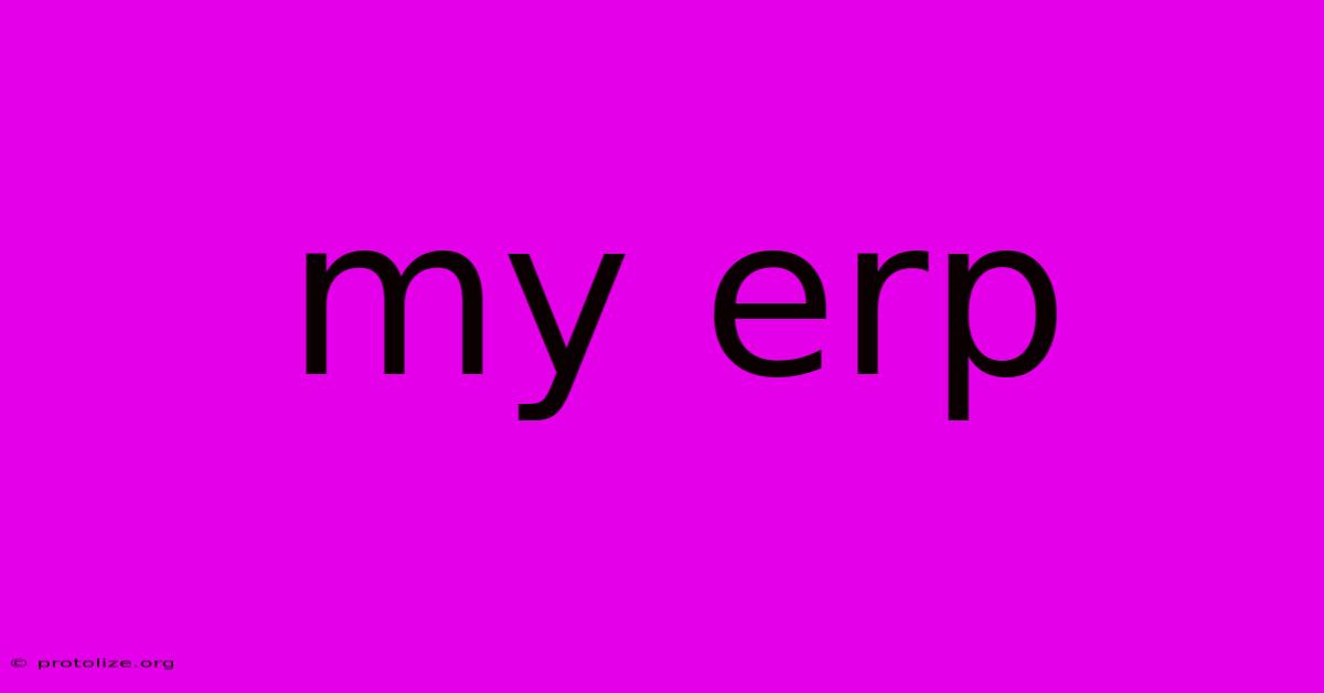 My Erp My Erp