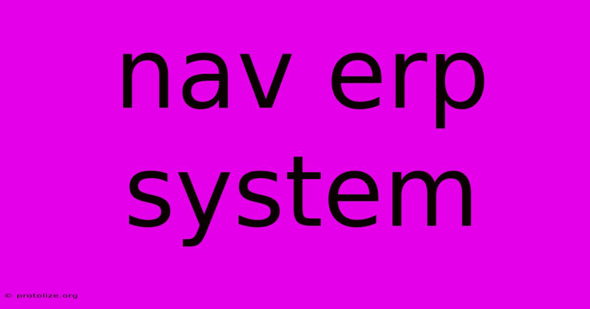 Nav Erp System