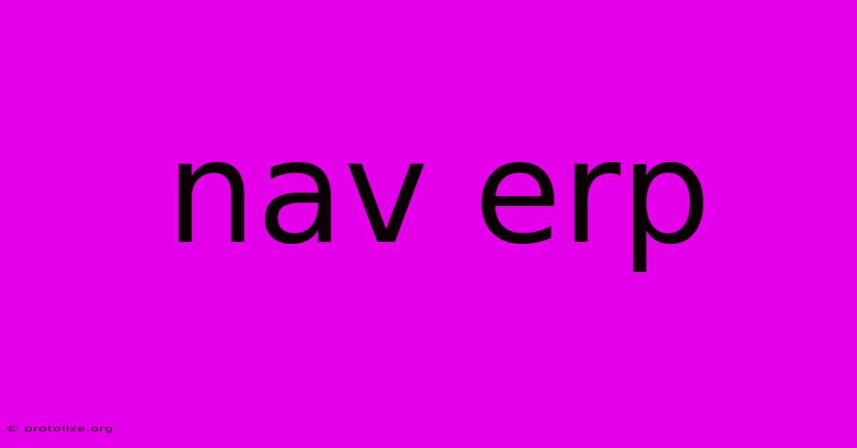 Nav Erp Nav Erp
