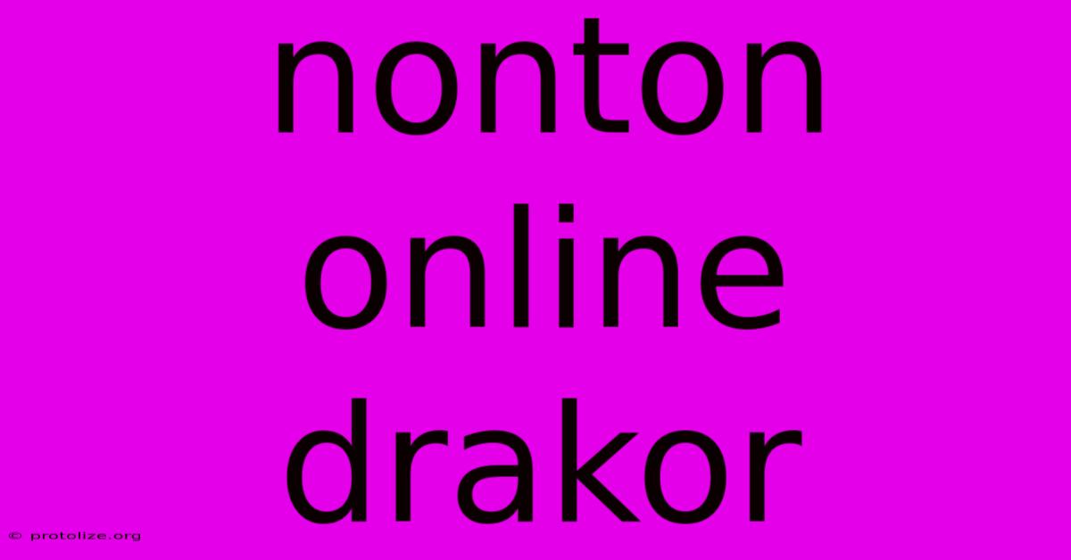 Nonton Online Drakor