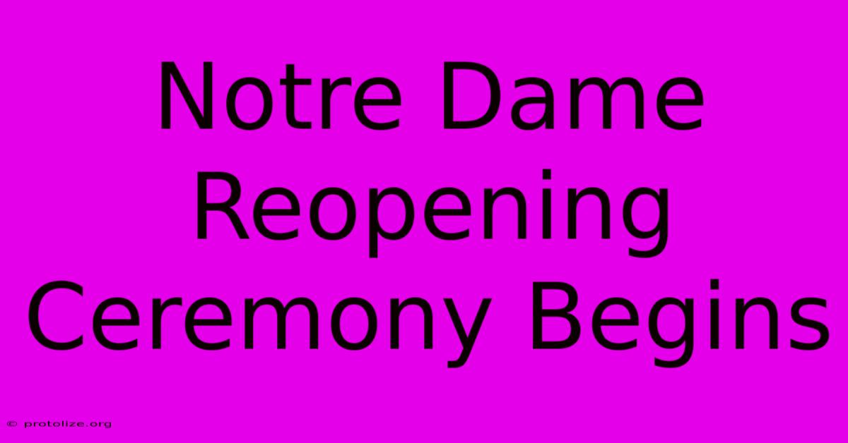 Notre Dame Reopening Ceremony Begins Notre Dame Reopening Ceremony Begins