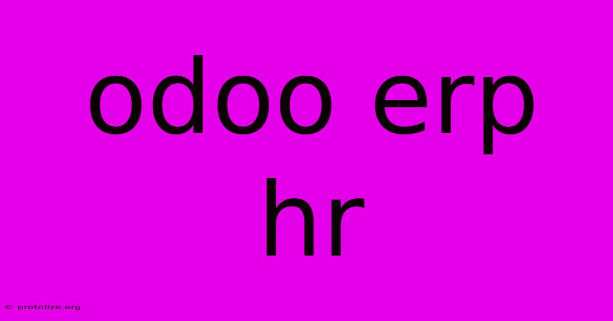Odoo Erp Hr