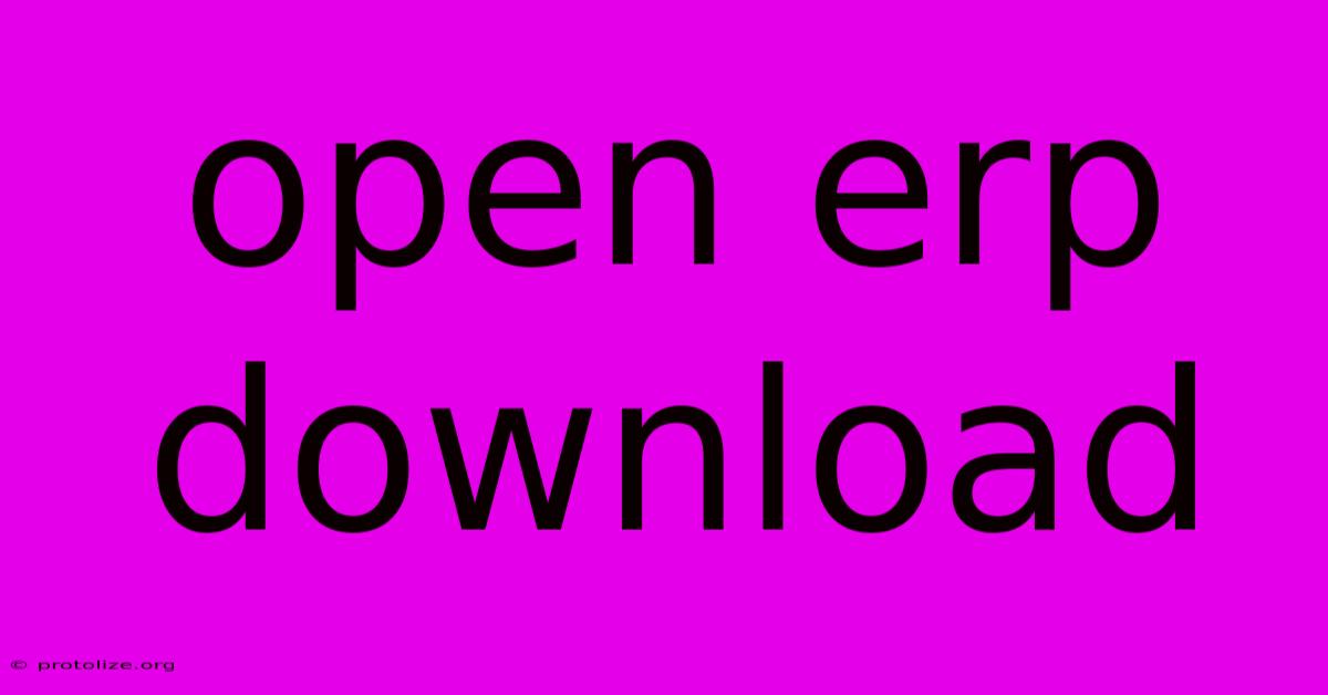 Open Erp Download Open Erp Download