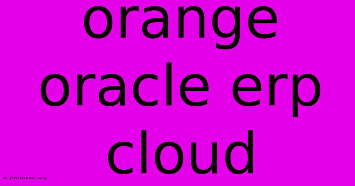 Orange Oracle Erp Cloud Orange Oracle Erp Cloud