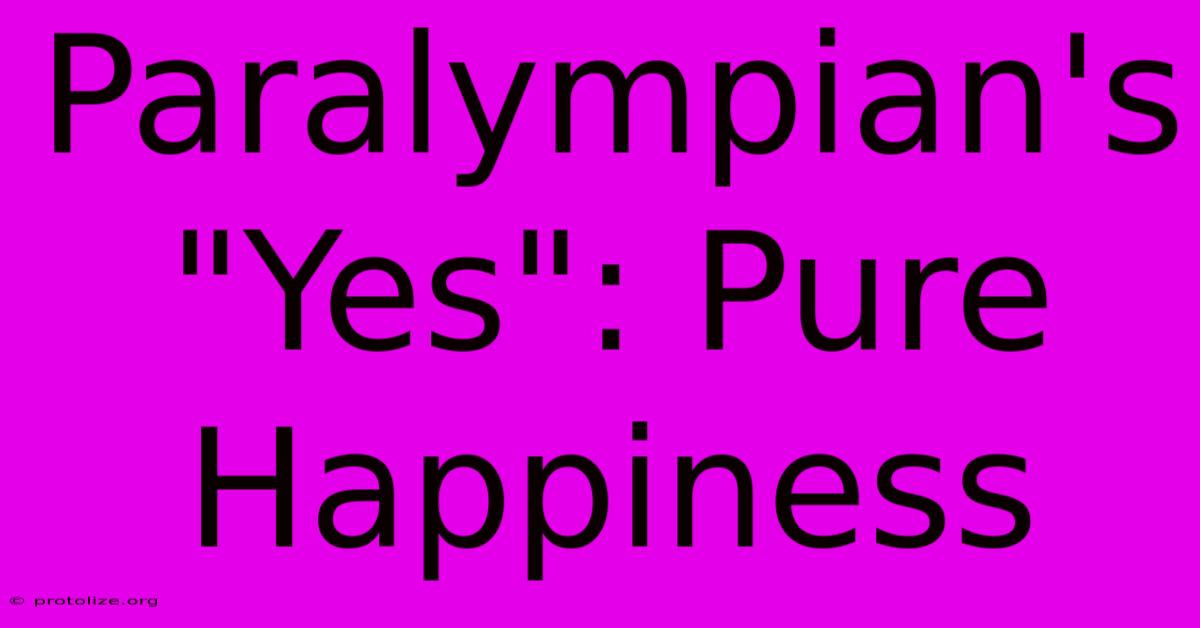 Paralympian's 