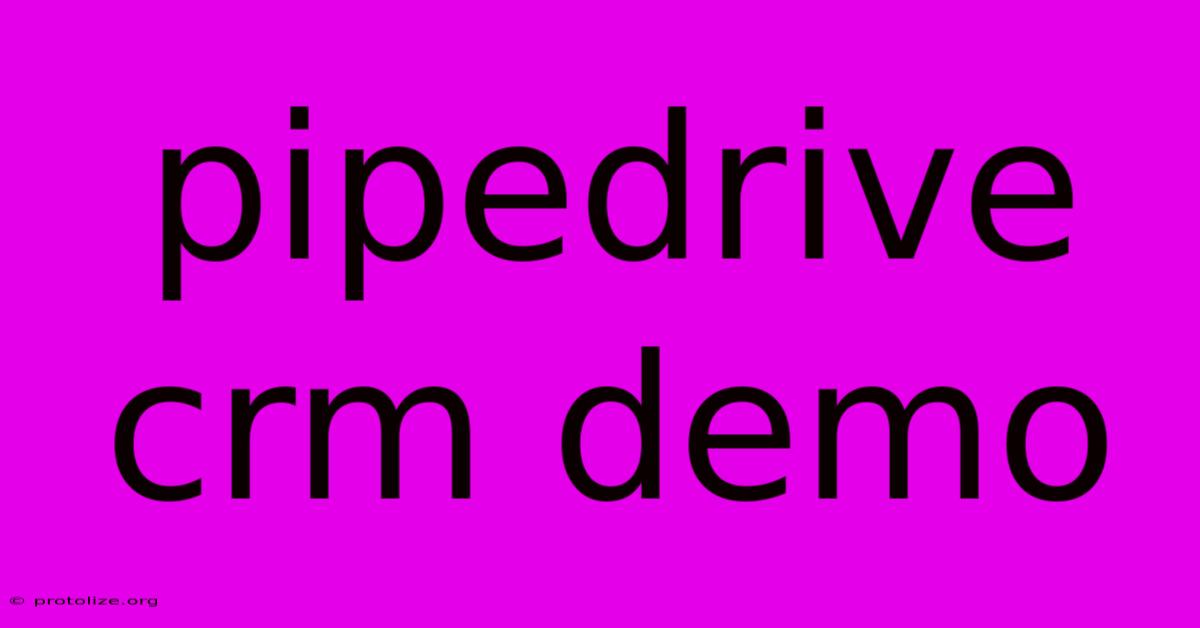 Pipedrive Crm Demo Pipedrive Crm Demo