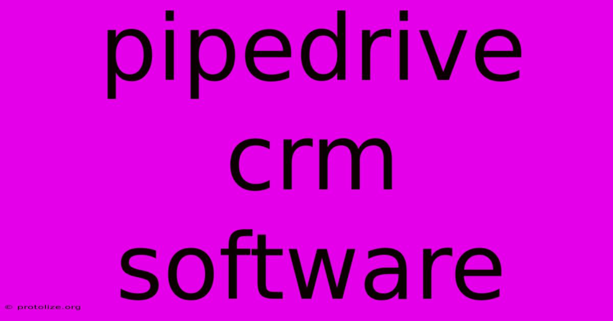 Pipedrive Crm Software Pipedrive Crm Software