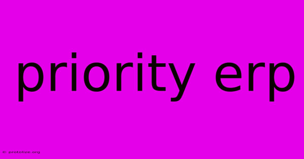 Priority Erp