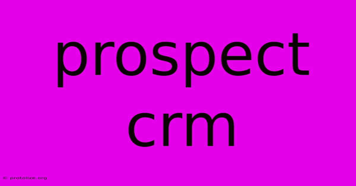 Prospect Crm