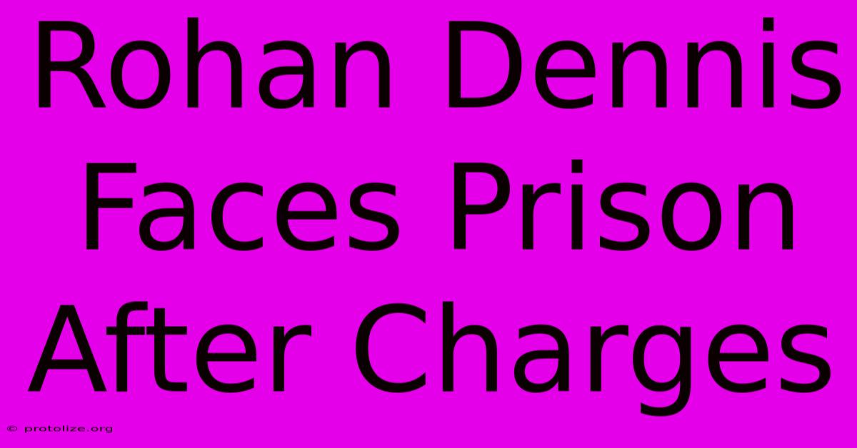 Rohan Dennis Faces Prison After Charges Rohan Dennis Faces Prison After Charges
