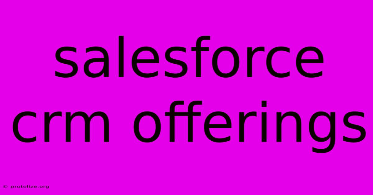 Salesforce Crm Offerings Salesforce Crm Offerings