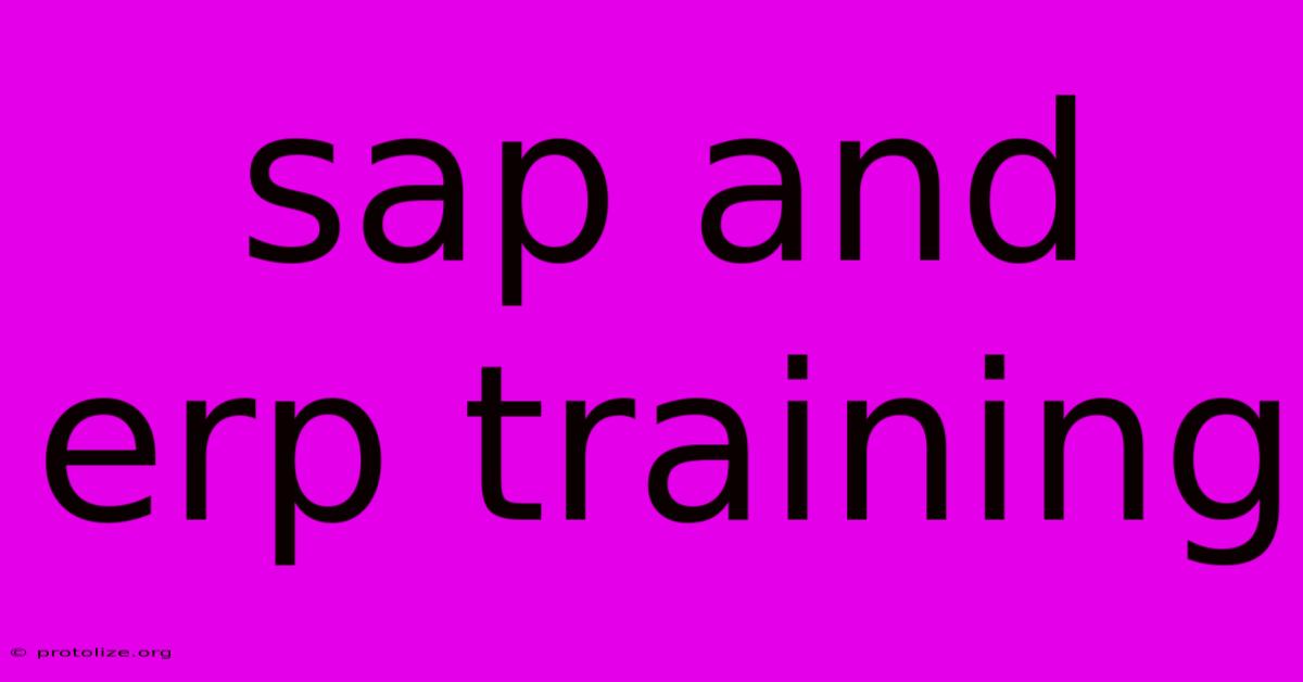 Sap And Erp Training Sap And Erp Training