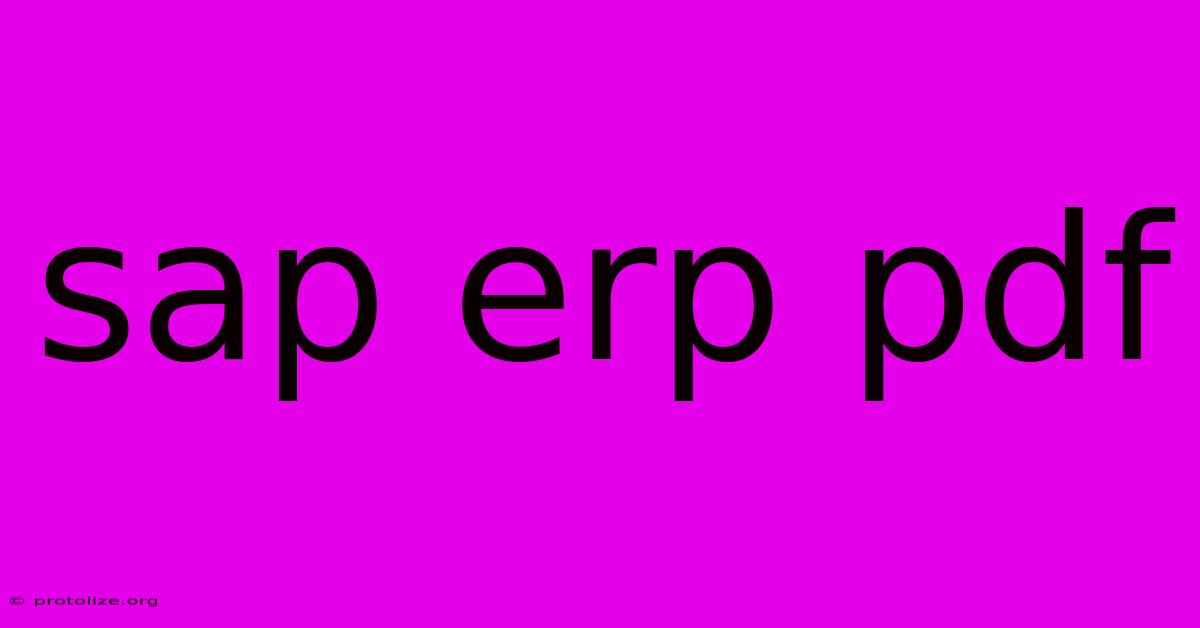 Sap Erp Pdf