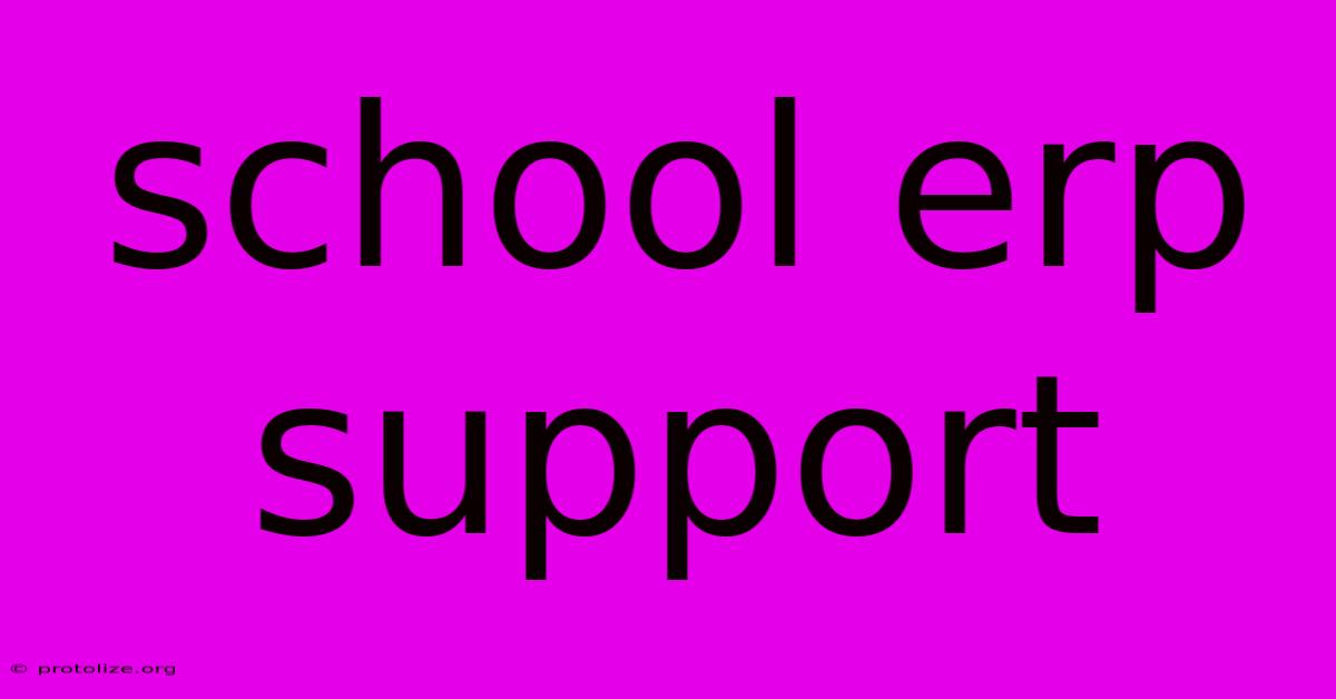School Erp Support School Erp Support