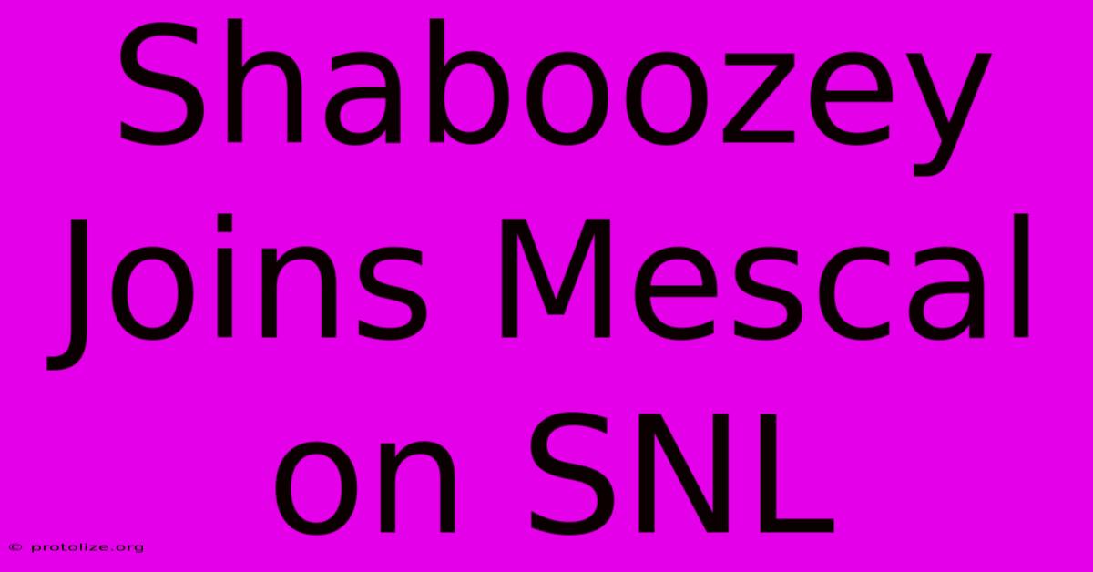 Shaboozey Joins Mescal On SNL Shaboozey Joins Mescal On SNL