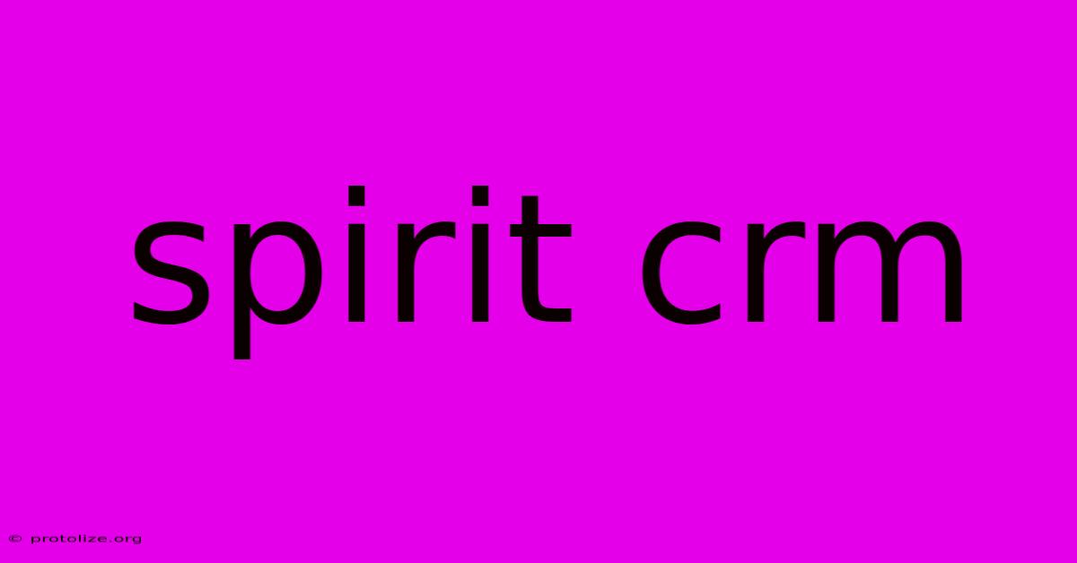 Spirit Crm