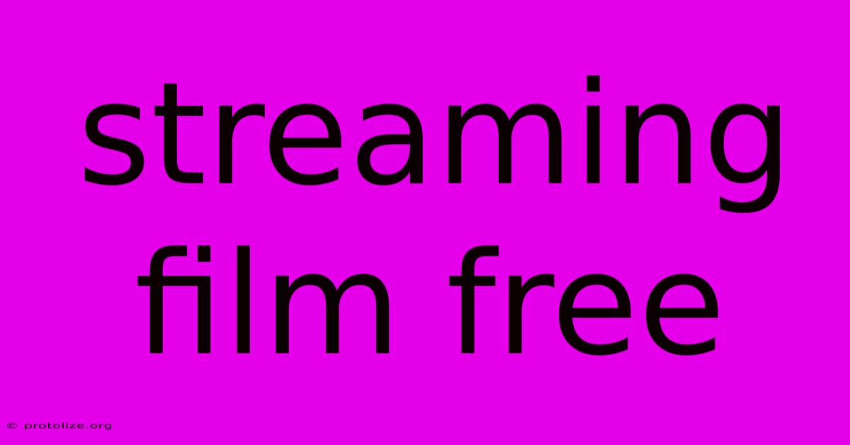 Streaming Film Free