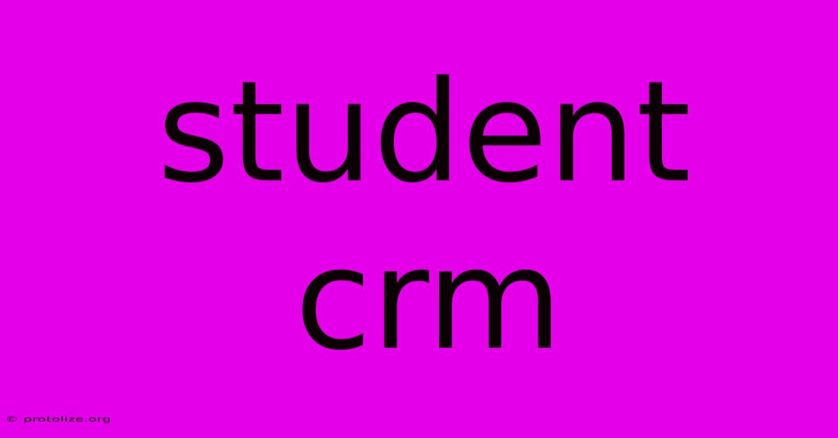 Student Crm Student Crm