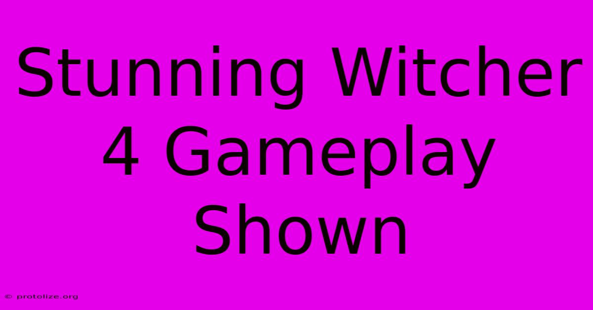 Stunning Witcher 4 Gameplay Shown Stunning Witcher 4 Gameplay Shown