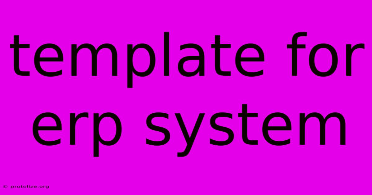 Template For Erp System Template For Erp System