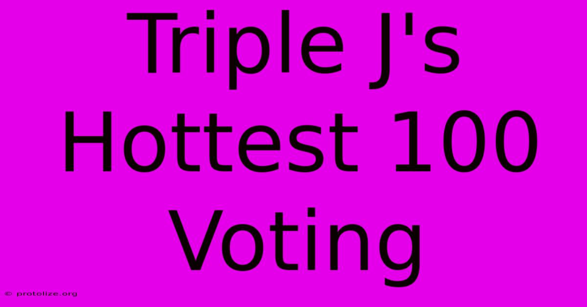 Triple J's Hottest 100 Voting