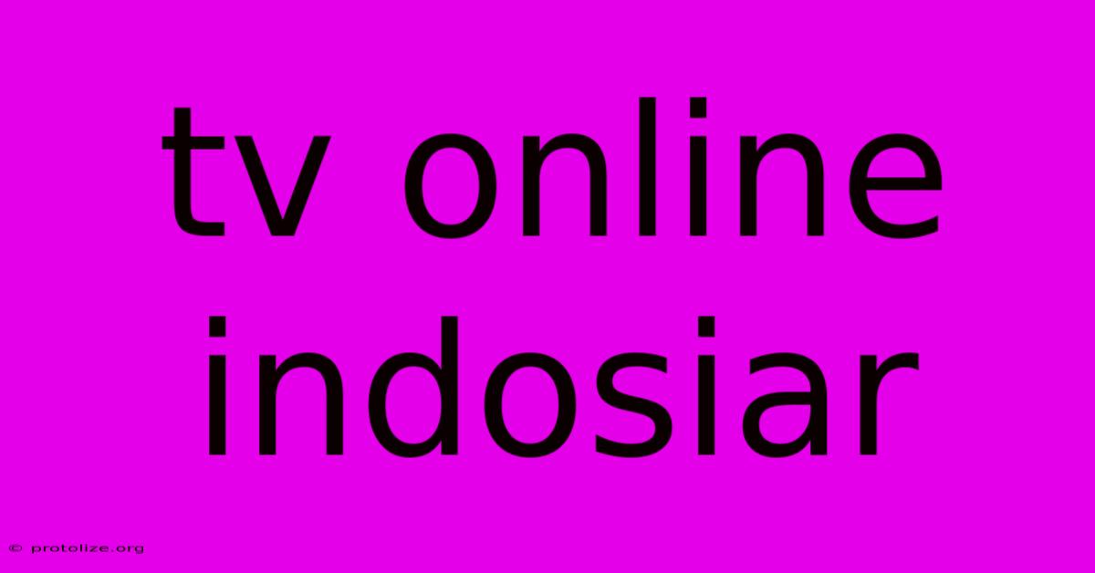 Tv Online Indosiar