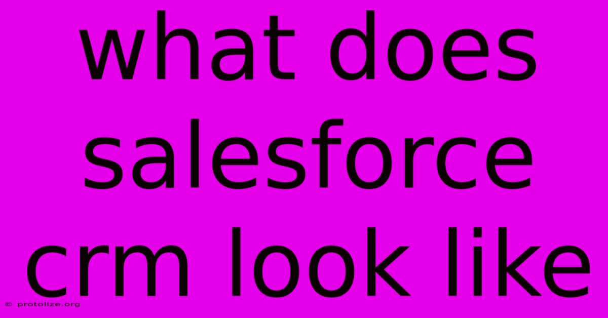 What Does Salesforce Crm Look Like What Does Salesforce Crm Look Like