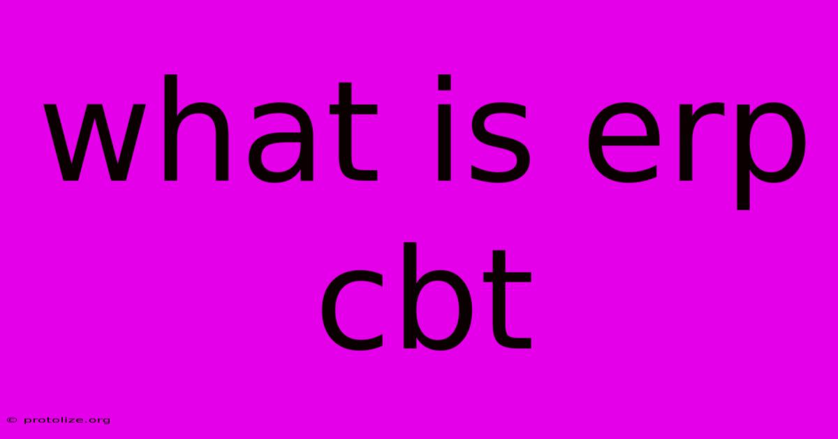 What Is Erp Cbt