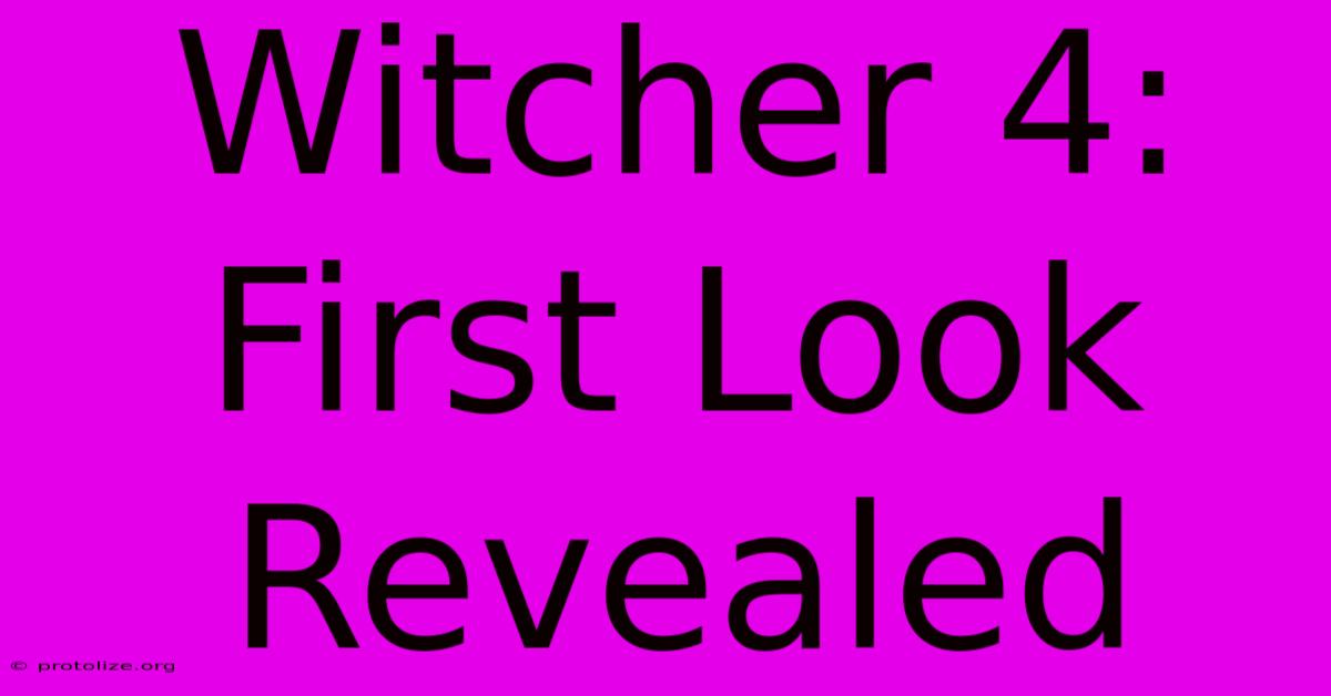 Witcher 4: First Look Revealed Witcher 4: First Look Revealed