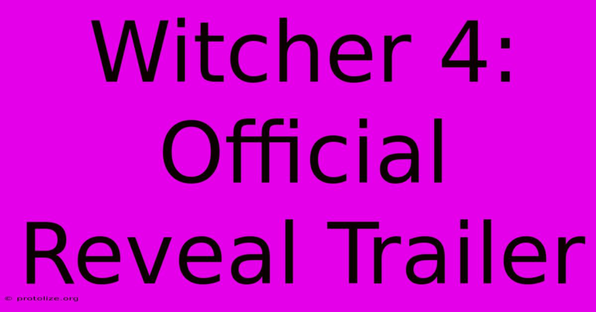 Witcher 4: Official Reveal Trailer Witcher 4: Official Reveal Trailer